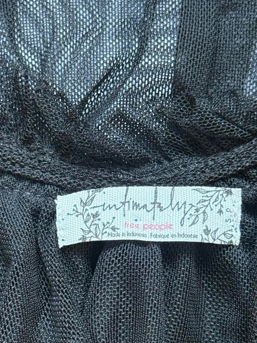 Intimately Free People Black Mesh Maxi Slip Dress
